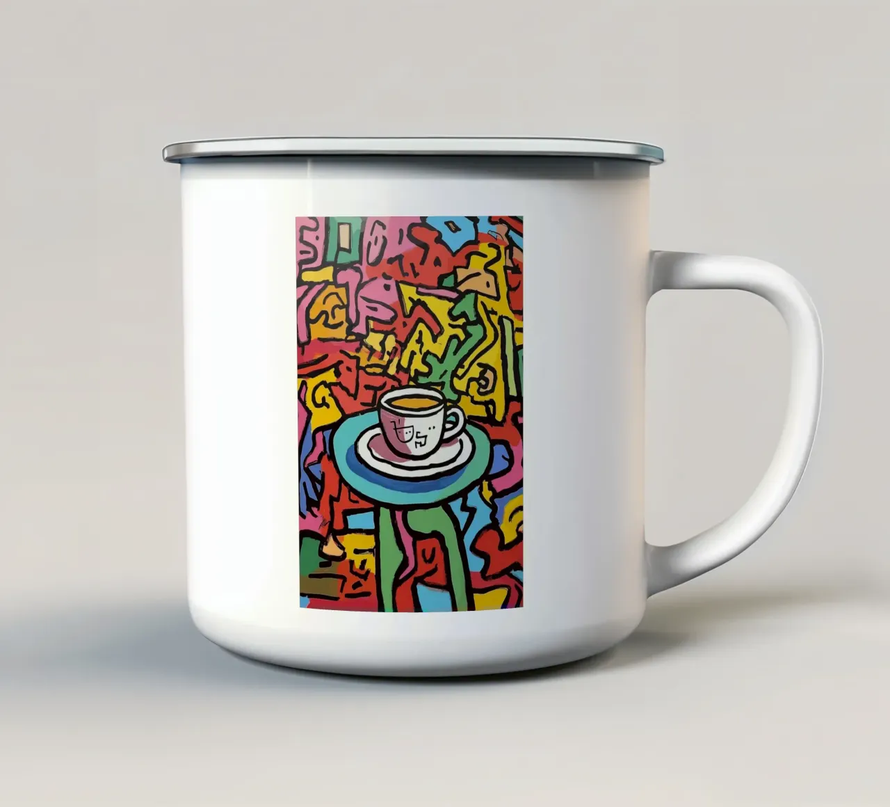 Kaffeetasse Emaille Tasse von Luke Yaeger