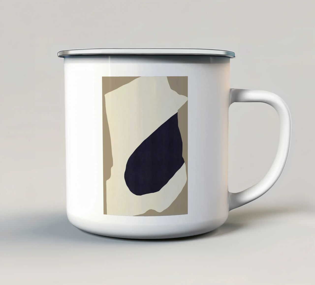 Silhouette nera tazza in smalto da Little Dean