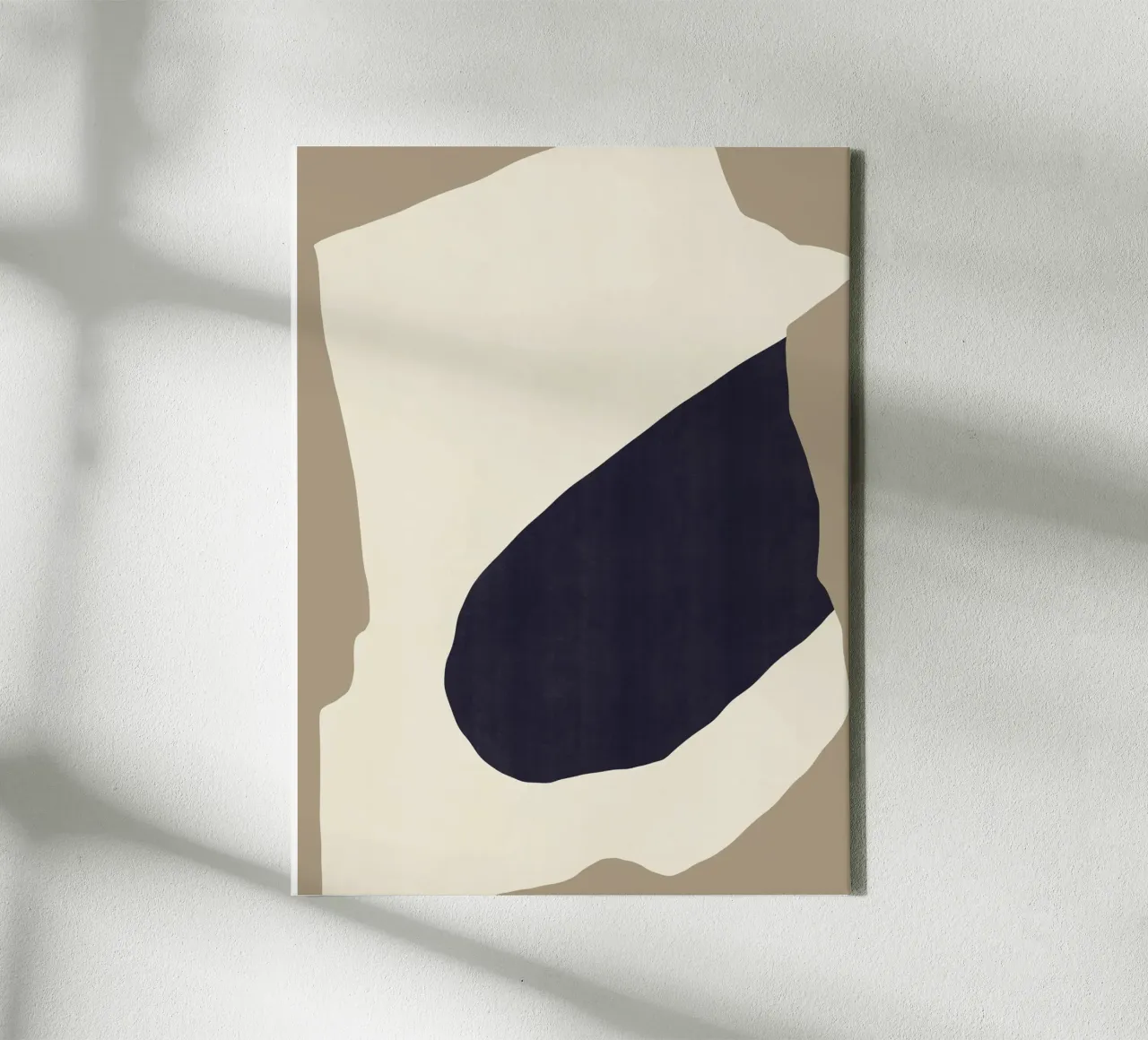 Zwarte silhouetvorm canvas met Baklijst van Little Dean