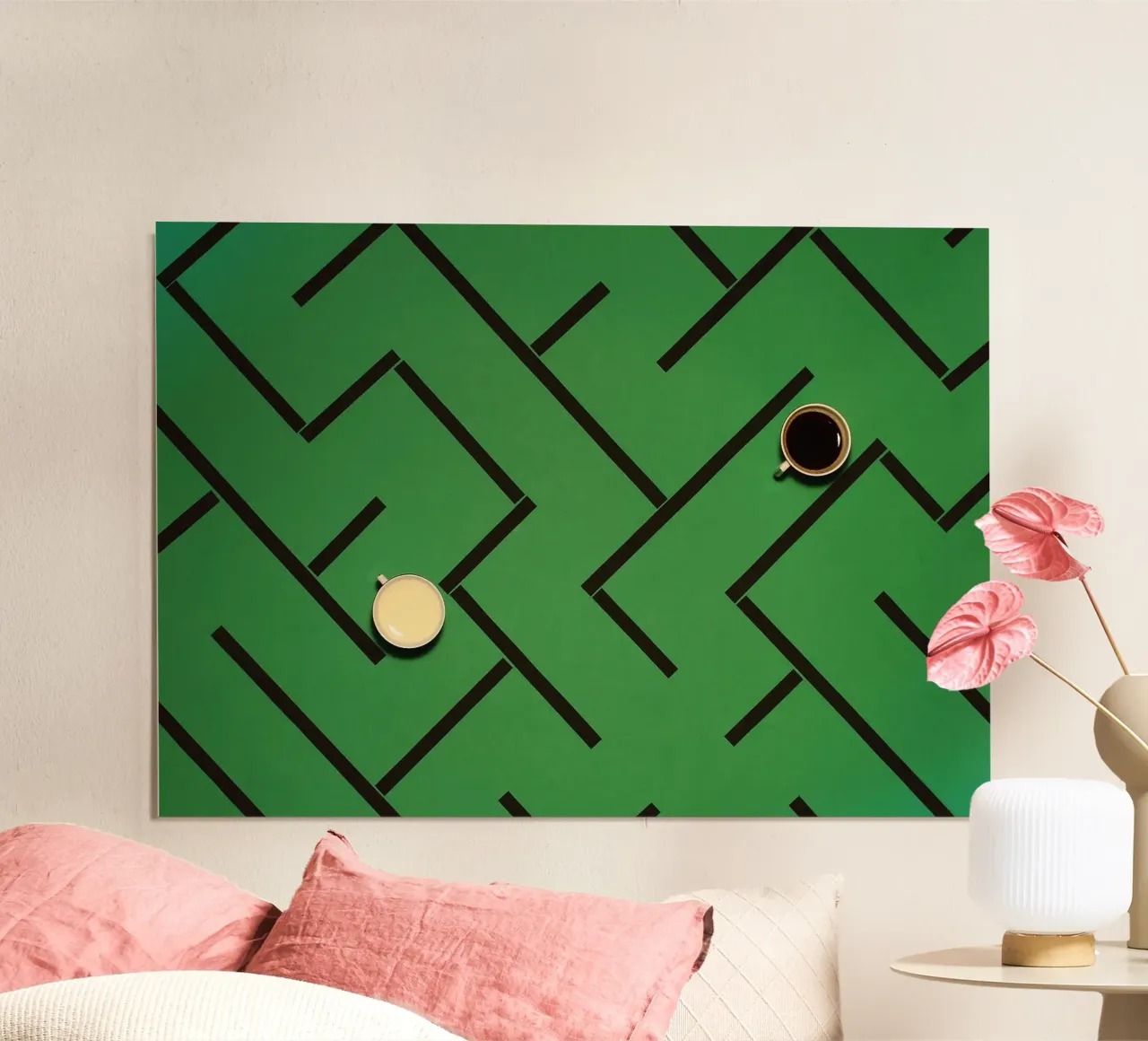 tazza da caffè poster con telaio in legno da Luke Yaeger