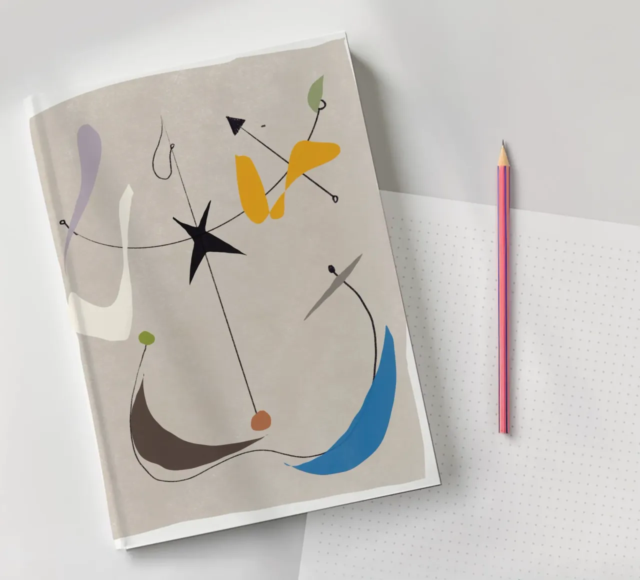 Balanced line and shape notebook by Little Dean
