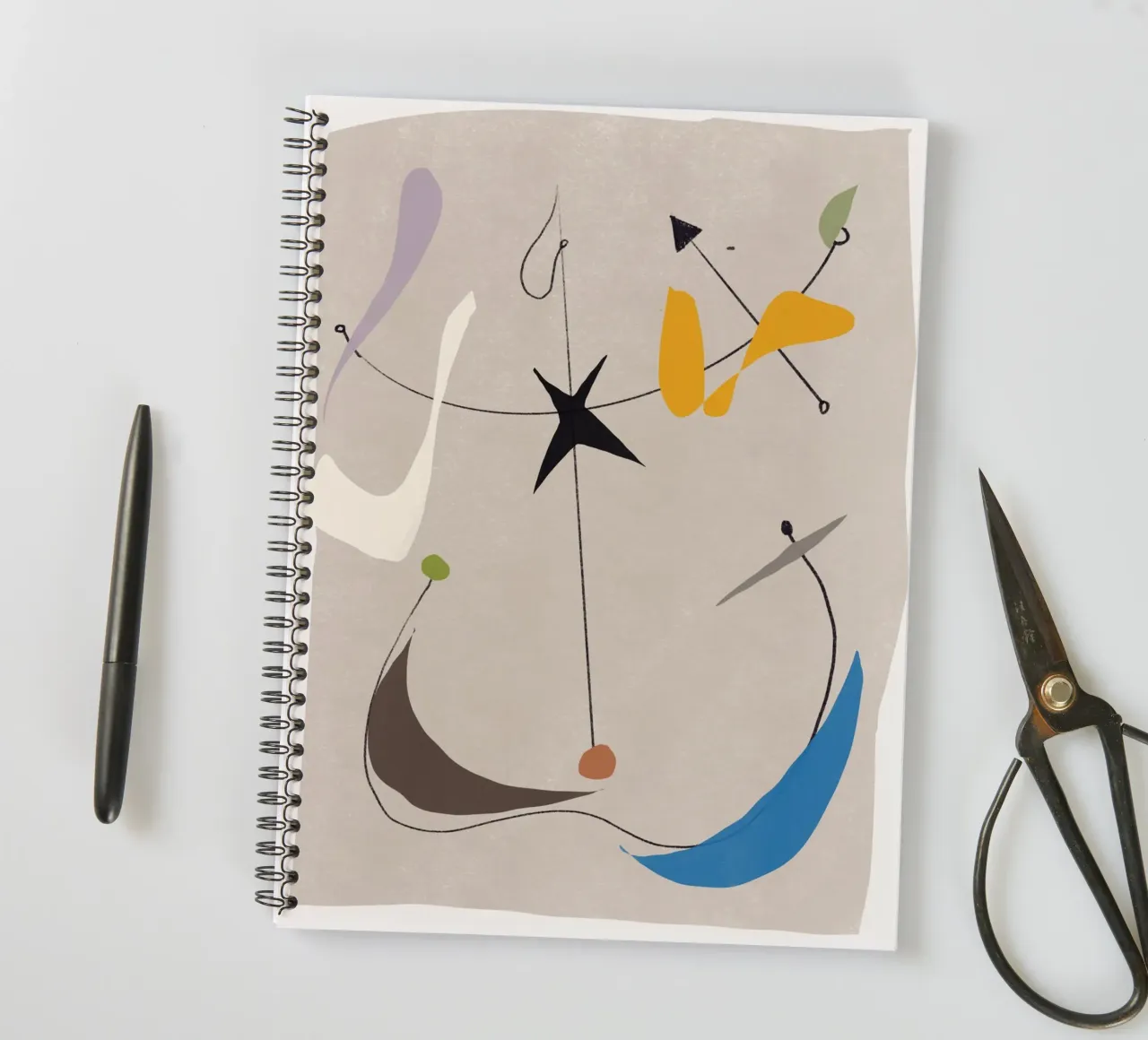 Balanced line and shape spiral notebook by Little Dean
