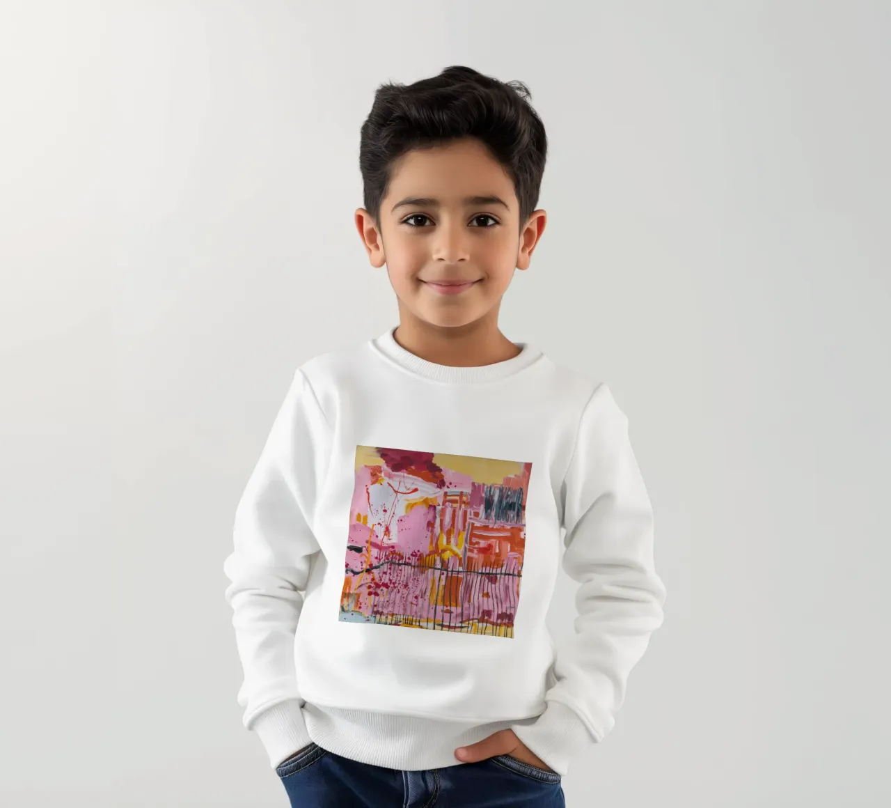 Pastel Structure Play kids sweatshirt by Sublime Layers