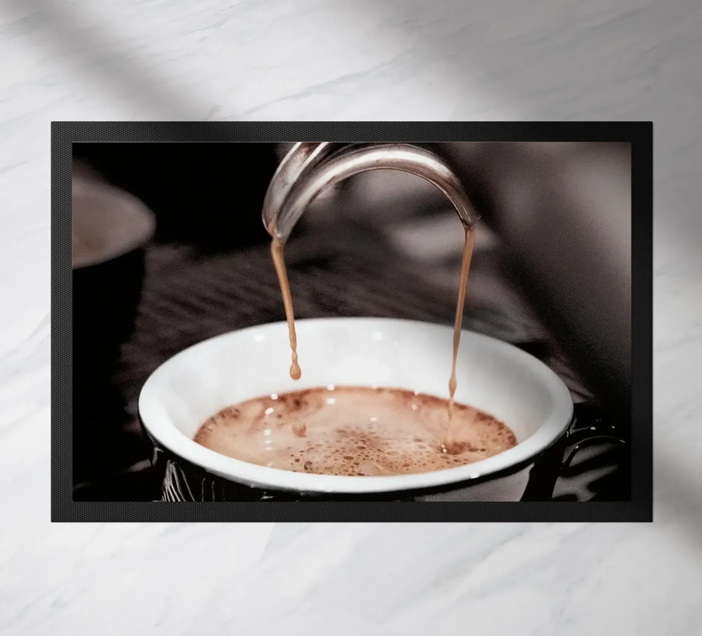 espresso coffee doormat by Luke Yaeger