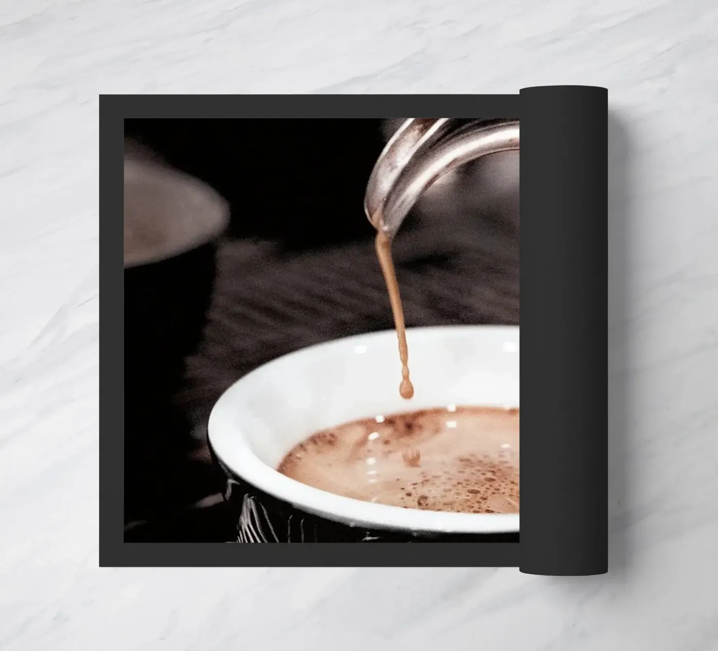 espresso coffee doormat by Luke Yaeger