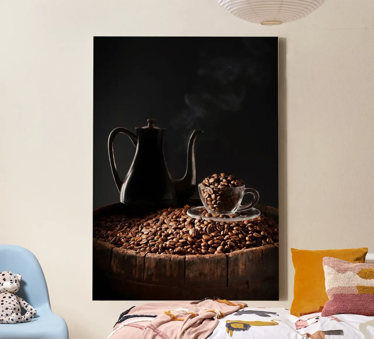 caffè in grani tela con Cornice a cassetta da Luke Yaeger