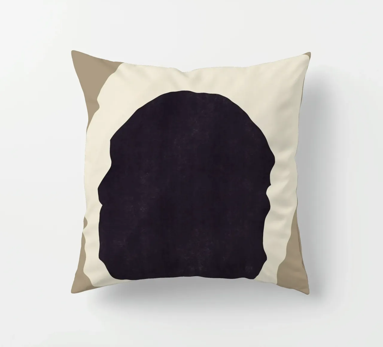 Black simplicity decorative cushion by Little Dean