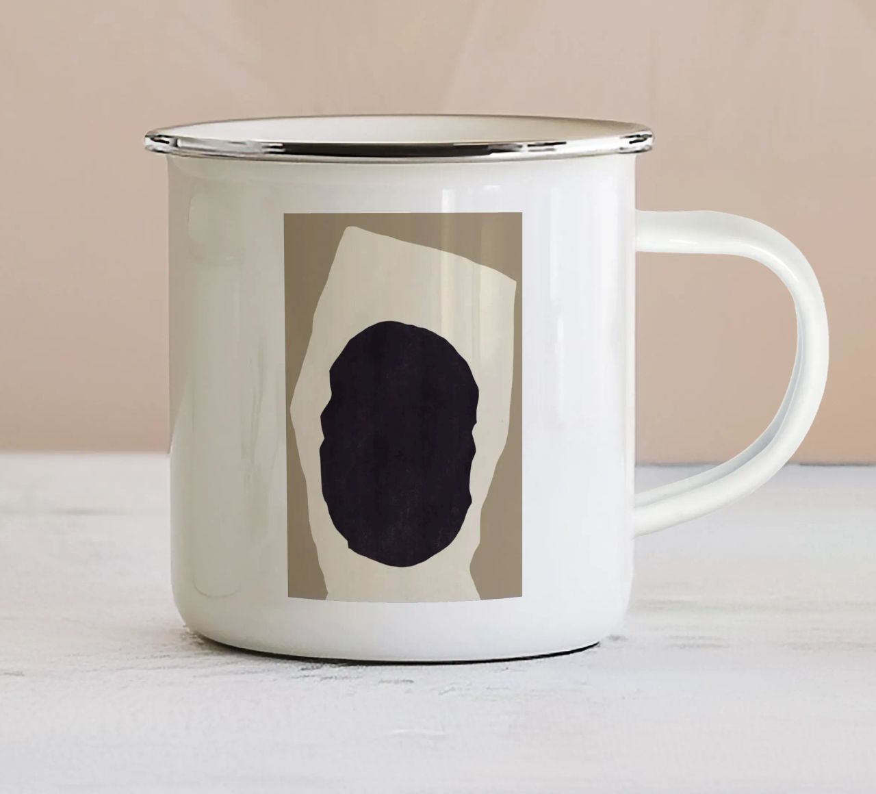Semplicità nera tazza in smalto da Little Dean