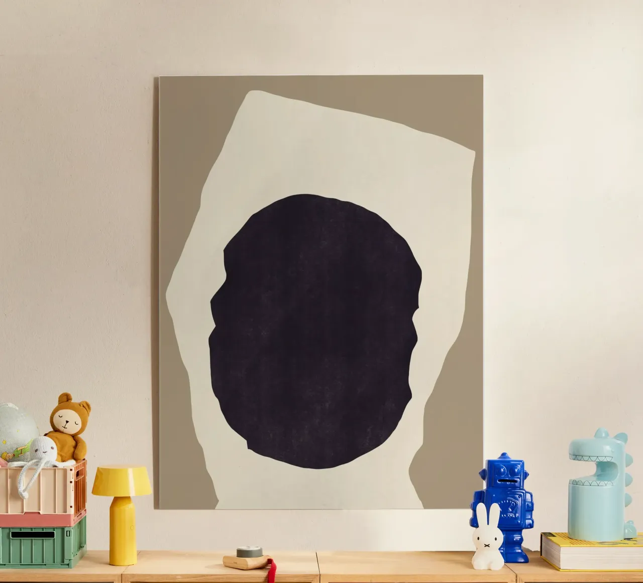 Zwarte eenvoud acryl van Little Dean