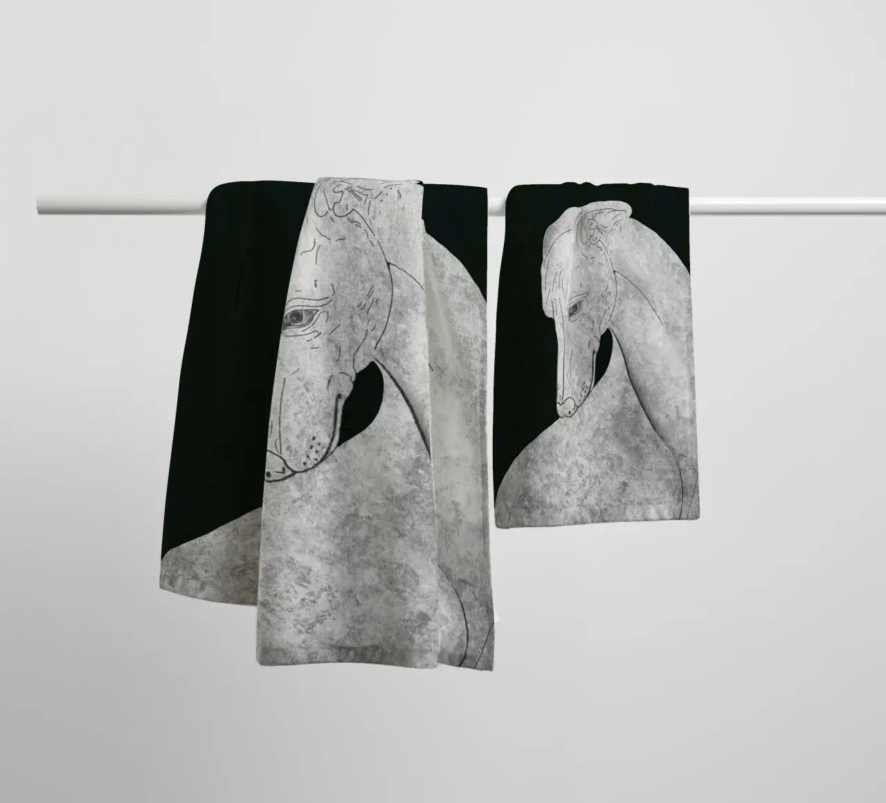 Greyhound towel by Little Dean