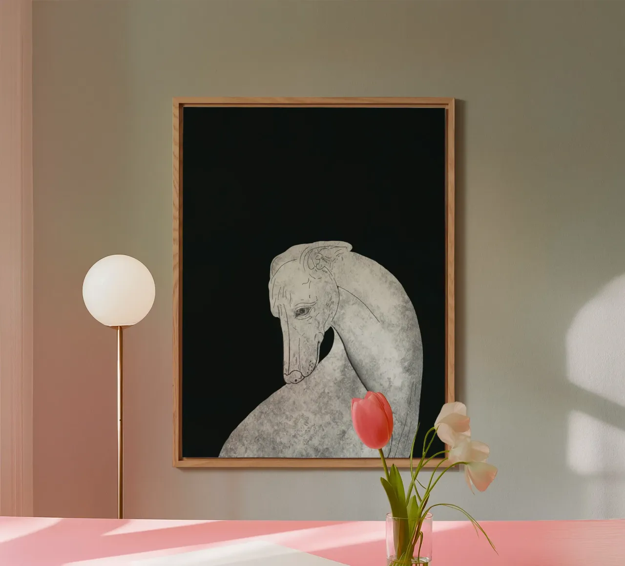 Greyhound alu-dibond by Little Dean