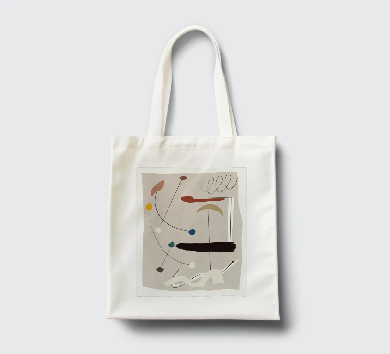 Composizione di forme minimali borsa in juta da Little Dean