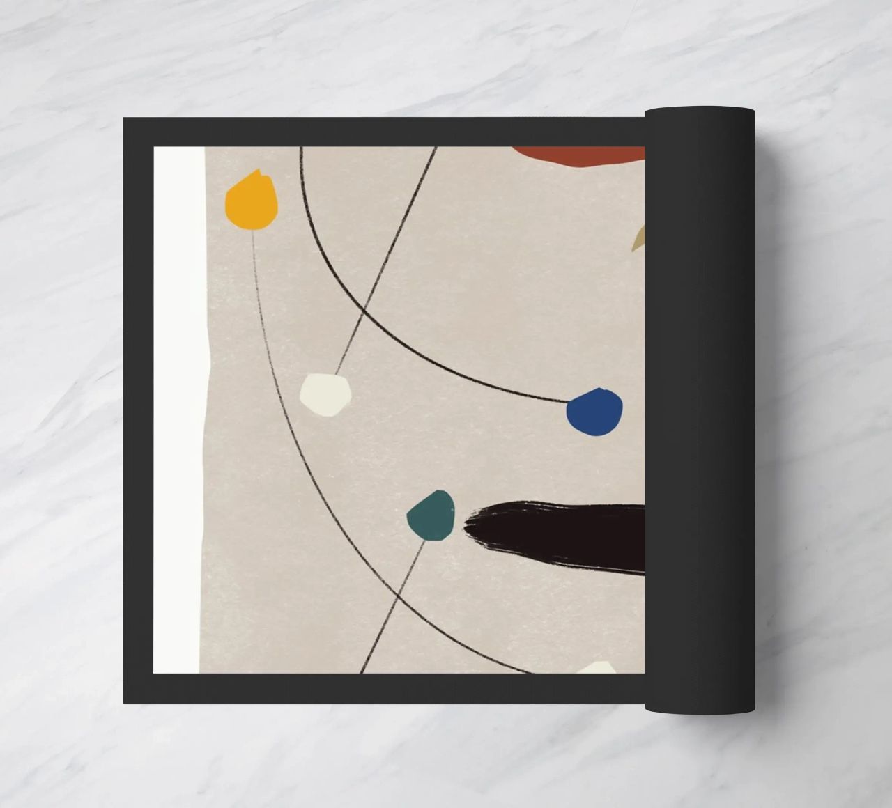 Minimal shapes composition doormat by Little Dean