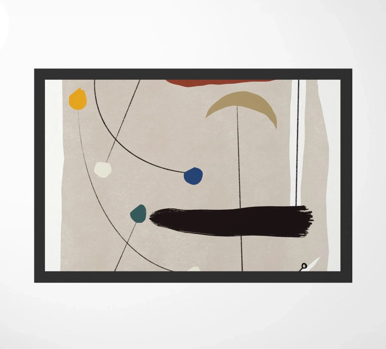 Minimal shapes composition doormat by Little Dean