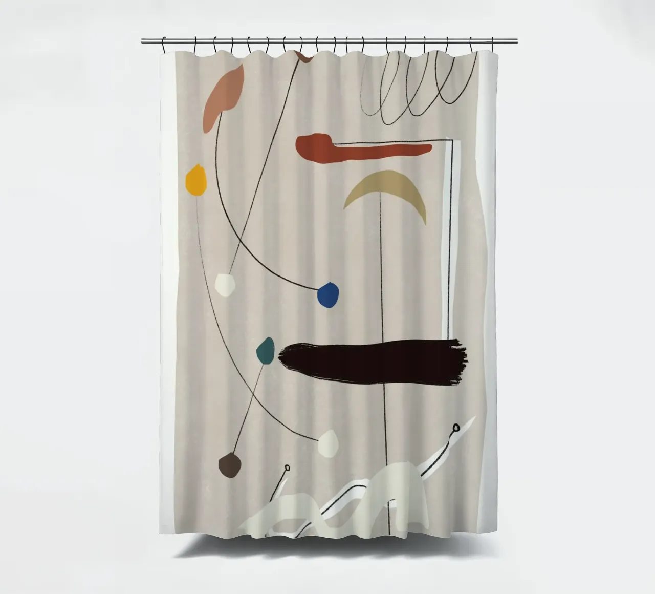 Composizione di forme minimali tenda da doccia da Little Dean