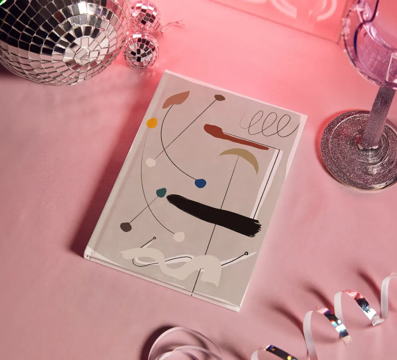 Minimal shapes composition notebook by Little Dean