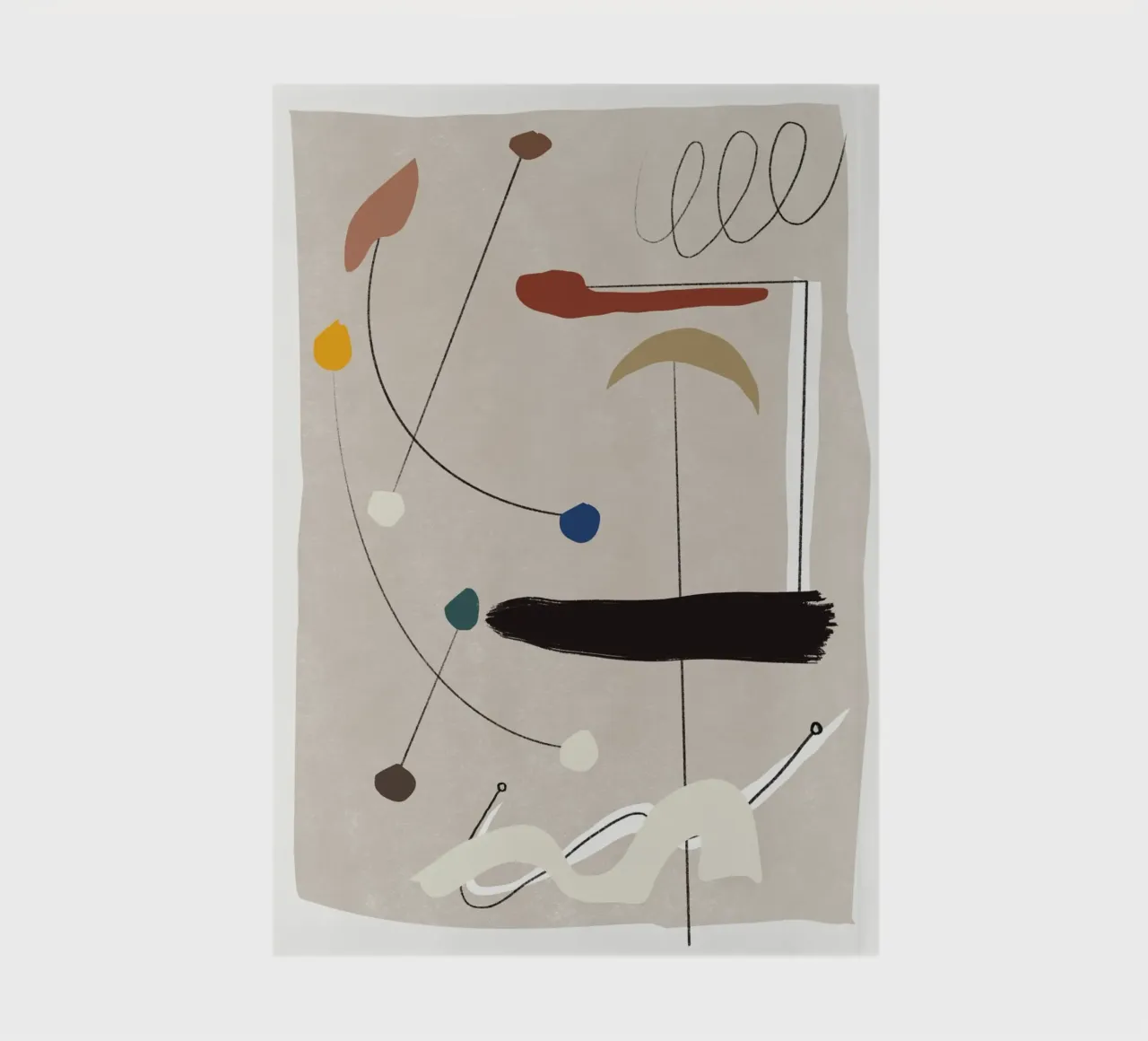 Minimal shapes composition notebook by Little Dean