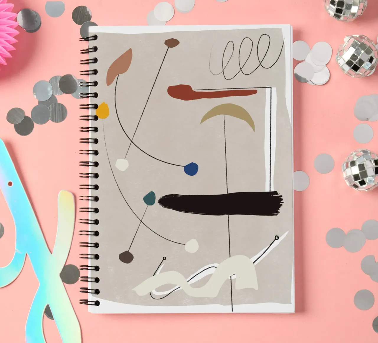 Composition de formes minimales carnet à spirale de Little Dean