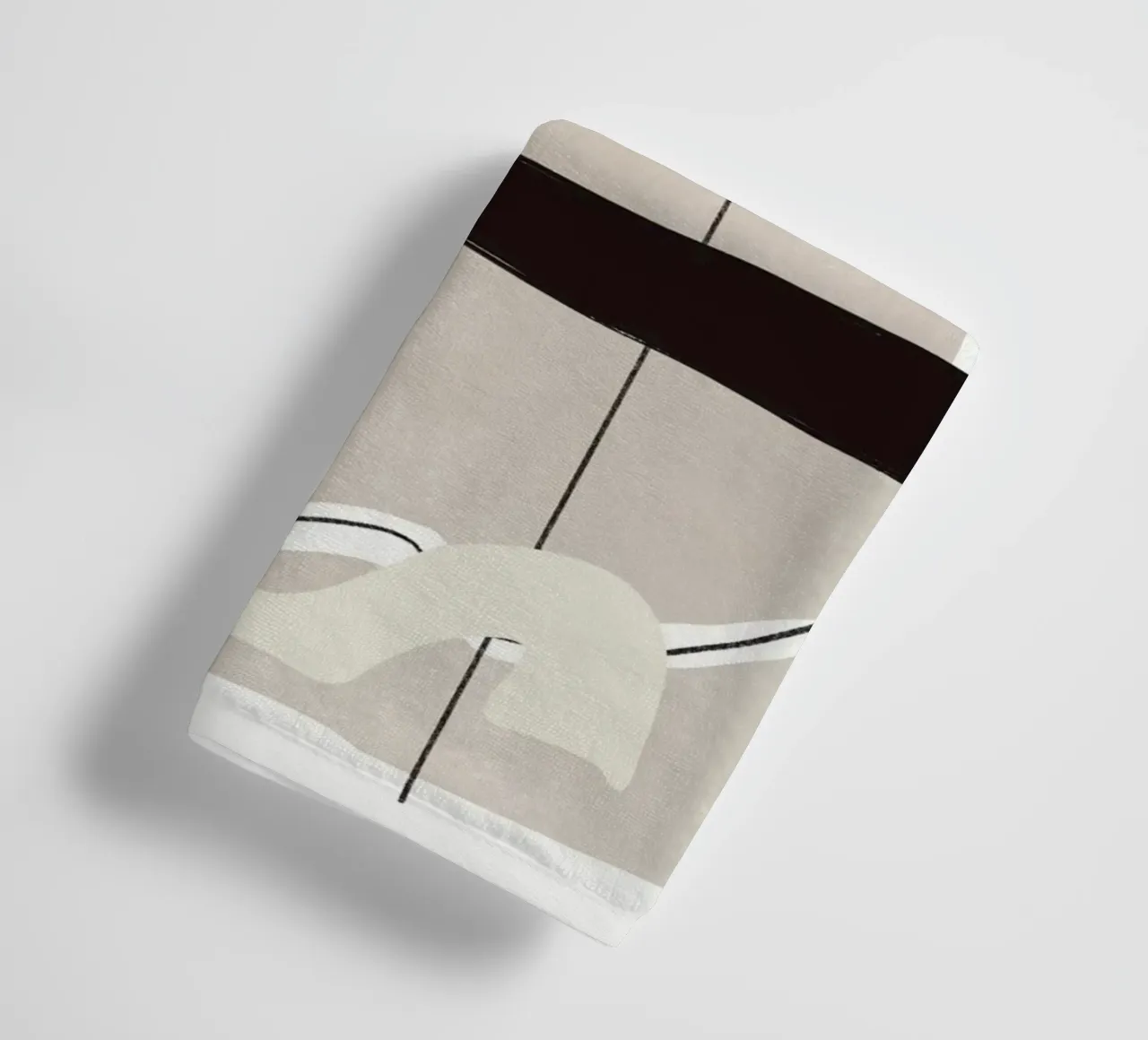 Minimal shapes composition towel by Little Dean
