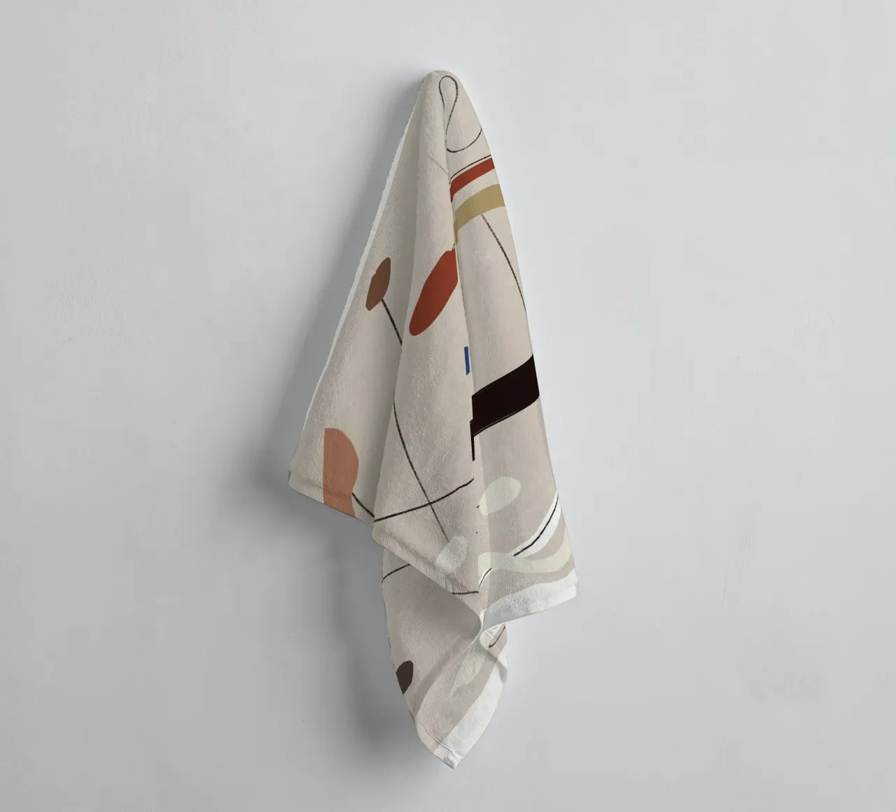 Minimal shapes composition towel by Little Dean