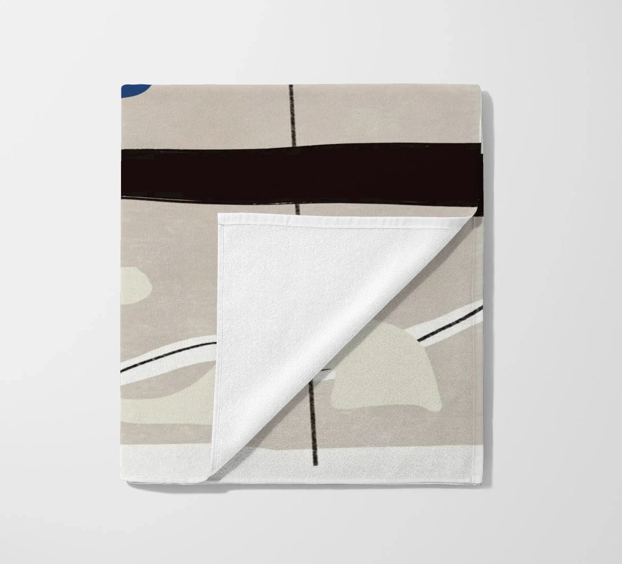 Minimal shapes composition beach towel by Little Dean