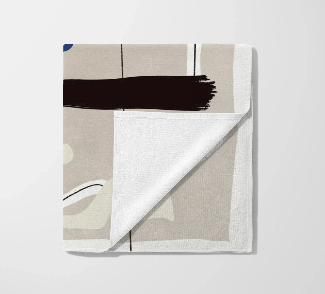 Minimal shapes composition beach towel by Little Dean