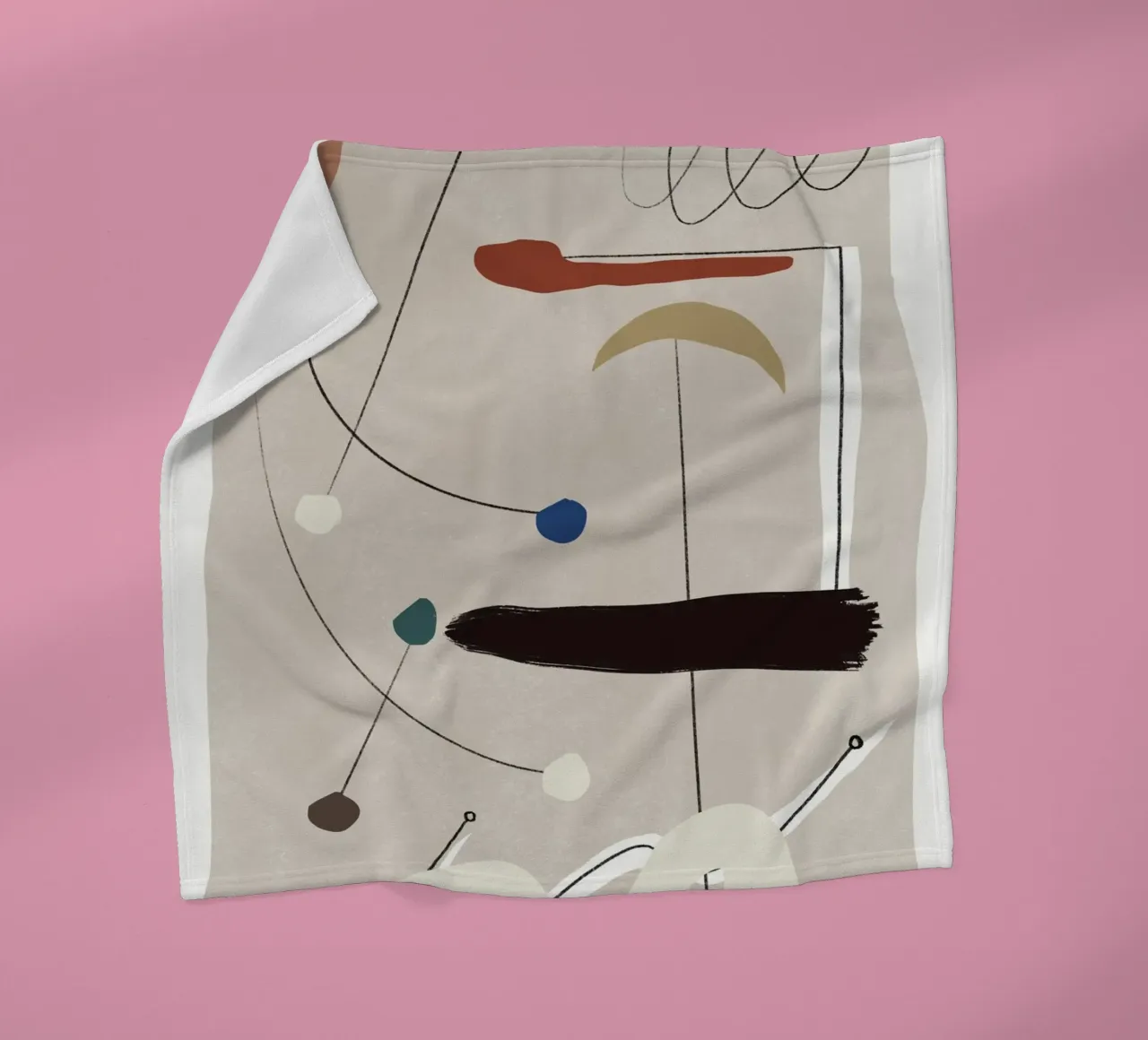 Minimale vormen compositie fleecedeken van Little Dean