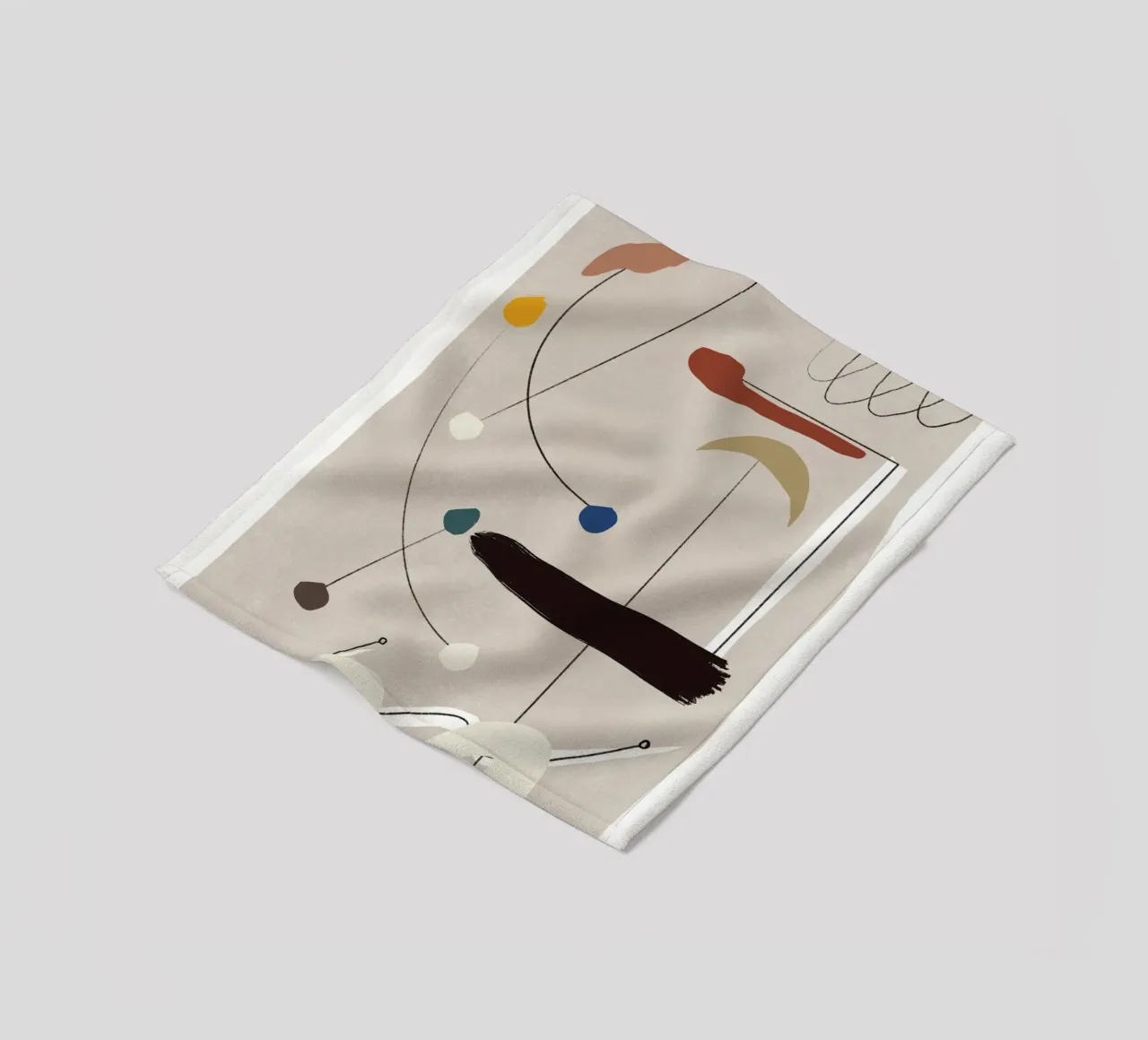 Minimale vormen compositie fleecedeken van Little Dean