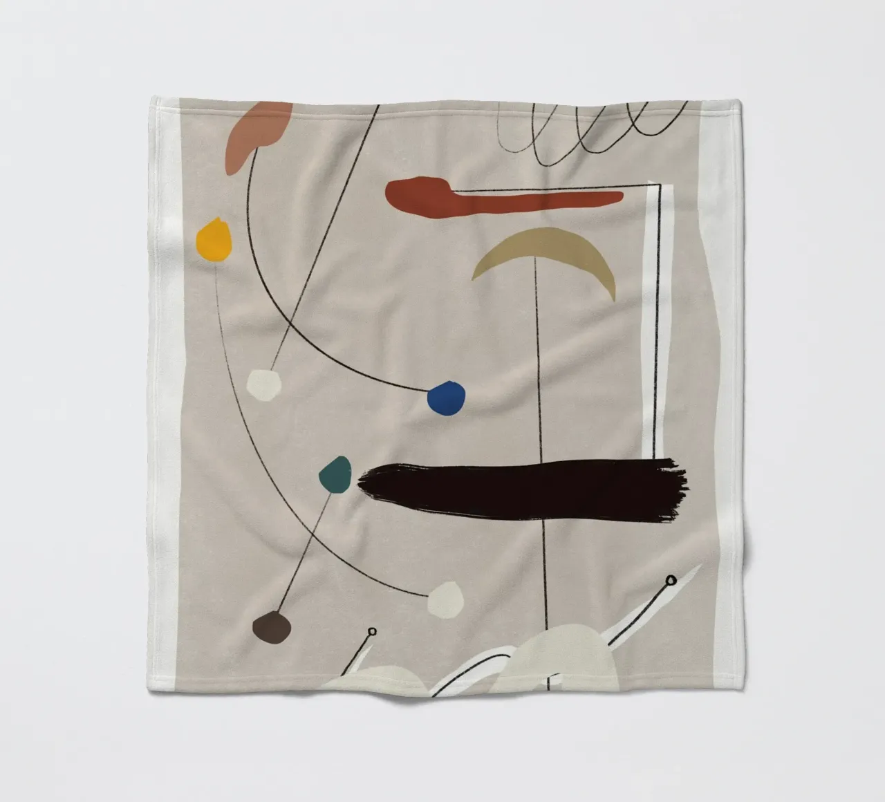 Minimale vormen compositie fleecedeken van Little Dean