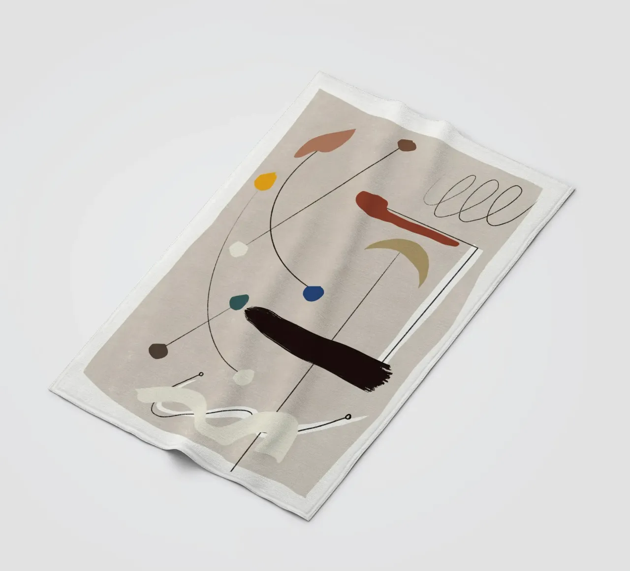 Minimale vormen compositie fleecedeken van Little Dean