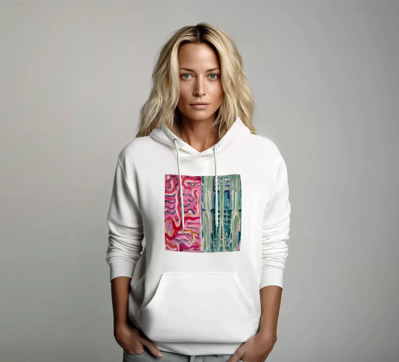 Abbraccio di vite cremisi felpa con cappuccio da Sublime Layers