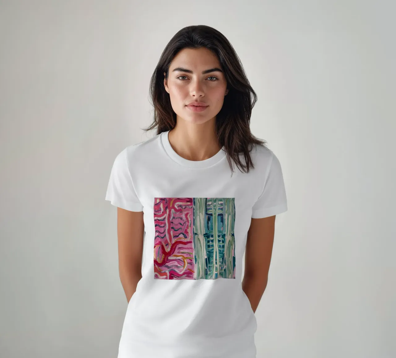 Abbraccio di vite cremisi t-shirt da Sublime Layers