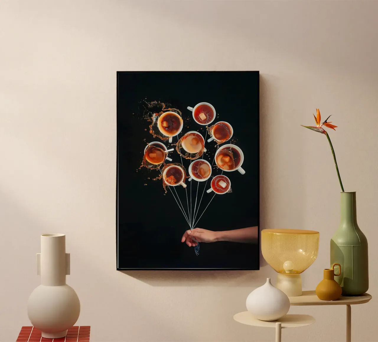 koffie acryl van Luke Yaeger