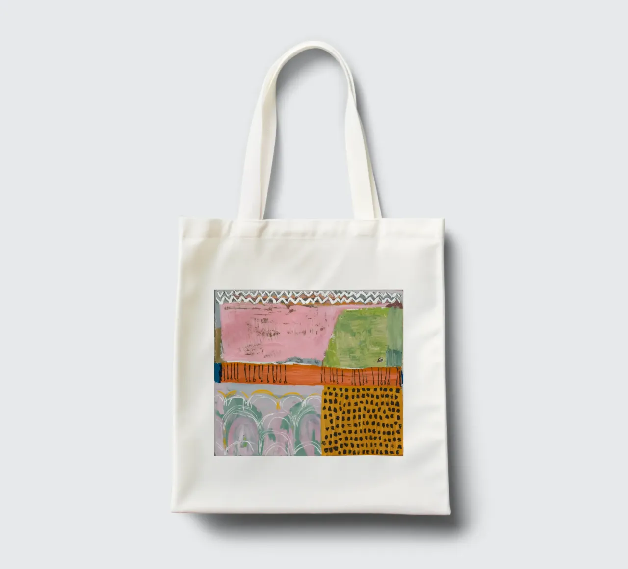 Pastel Patchwork Serenity tote bag by Sublime Layers