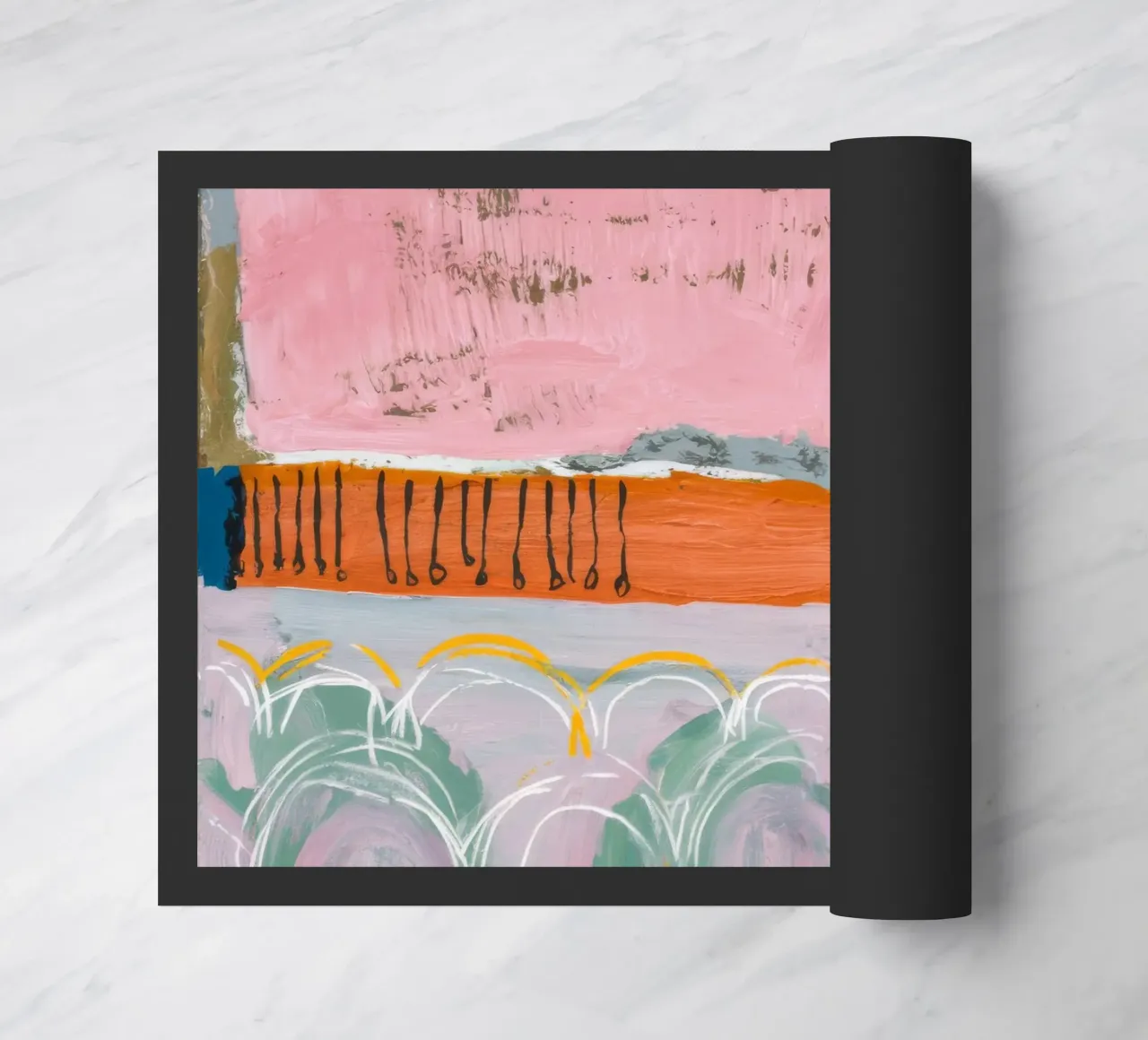 Pastel Patchwork Serenity deurmat van Sublime Layers