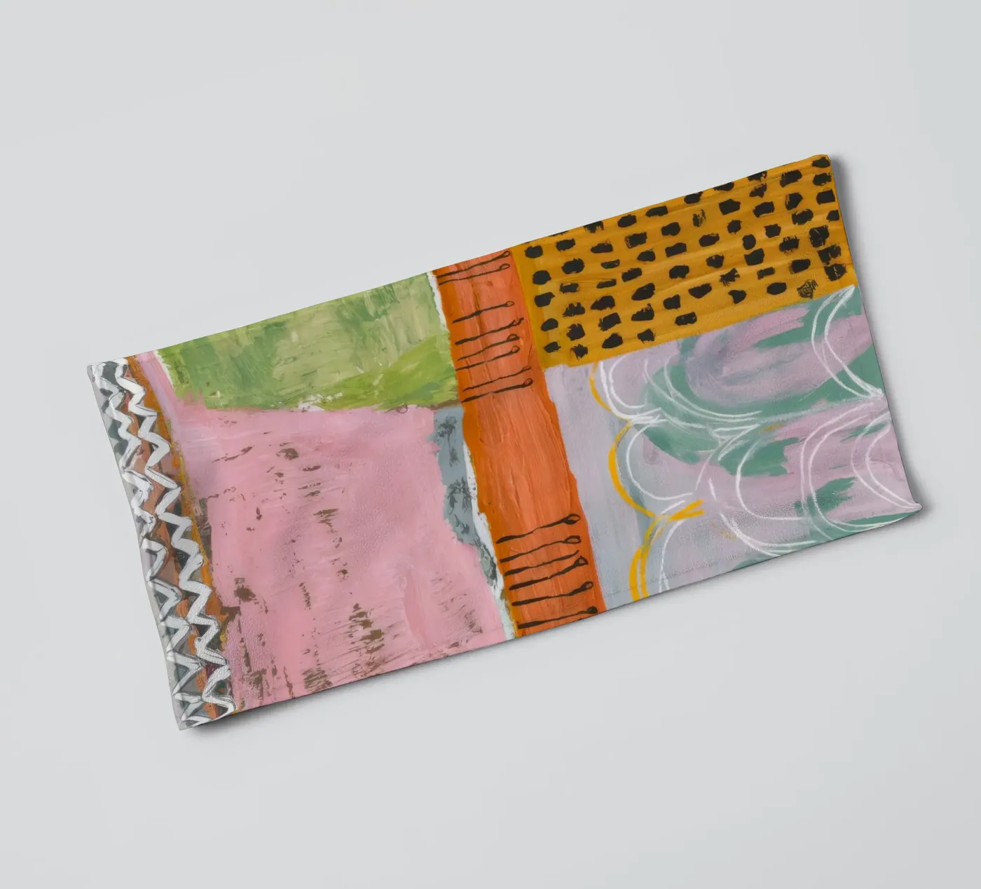 Pastel Patchwork Serenity towel by Sublime Layers