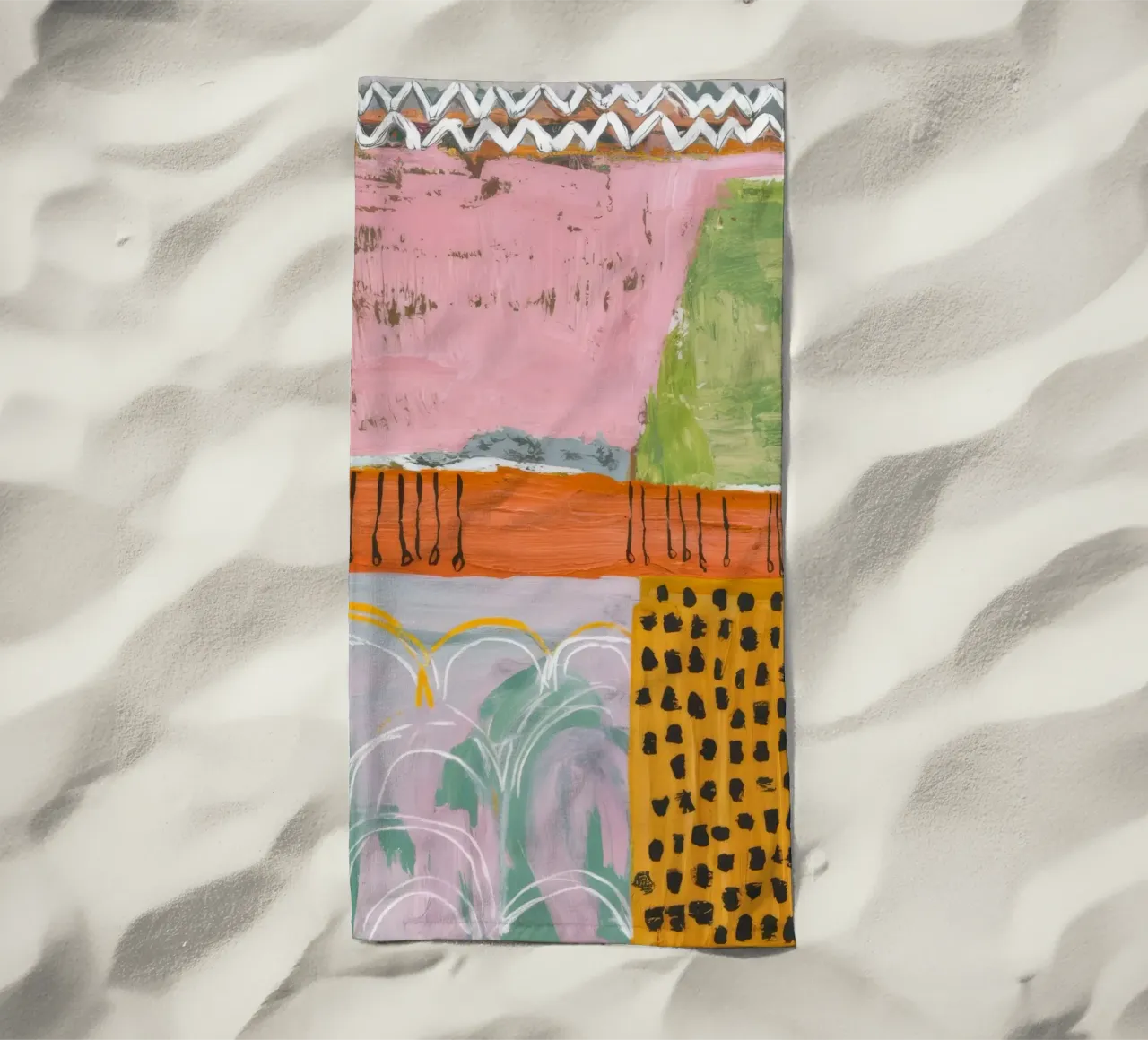 Pastel Patchwork Serenity telo mare da Sublime Layers