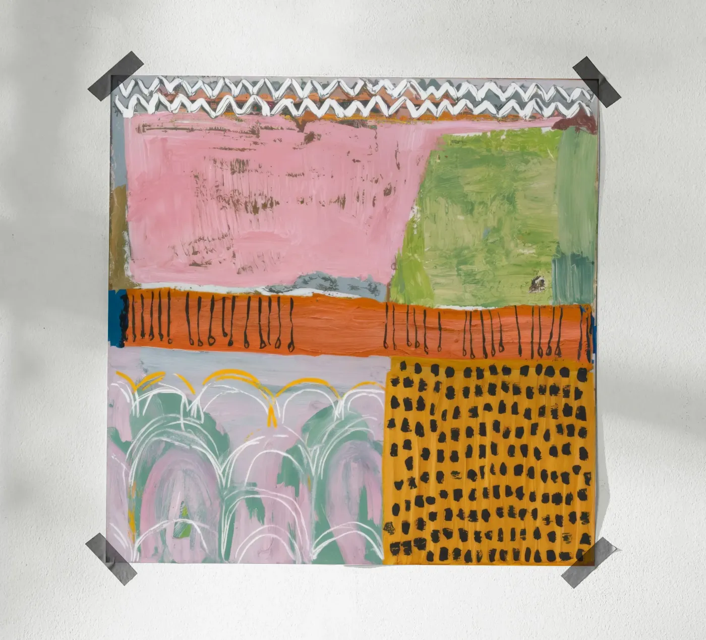 Pastel Patchwork Serenity poster de Sublime Layers