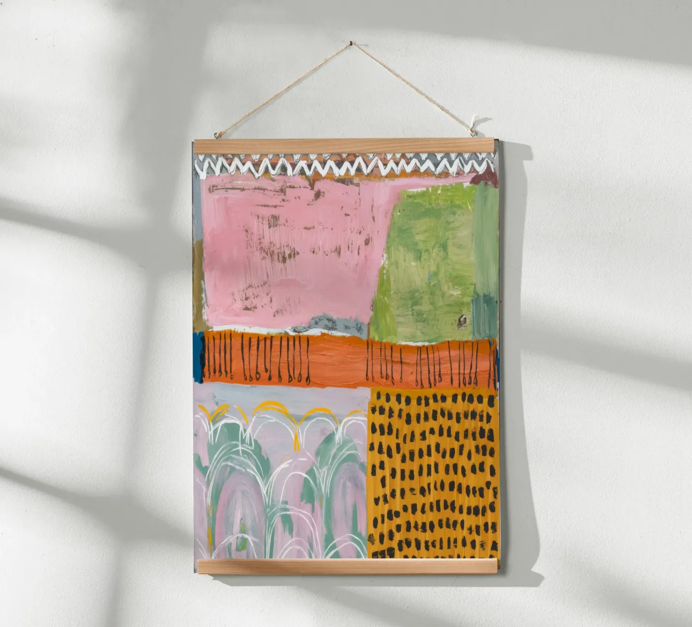 Pastel Patchwork Serenity poster de Sublime Layers