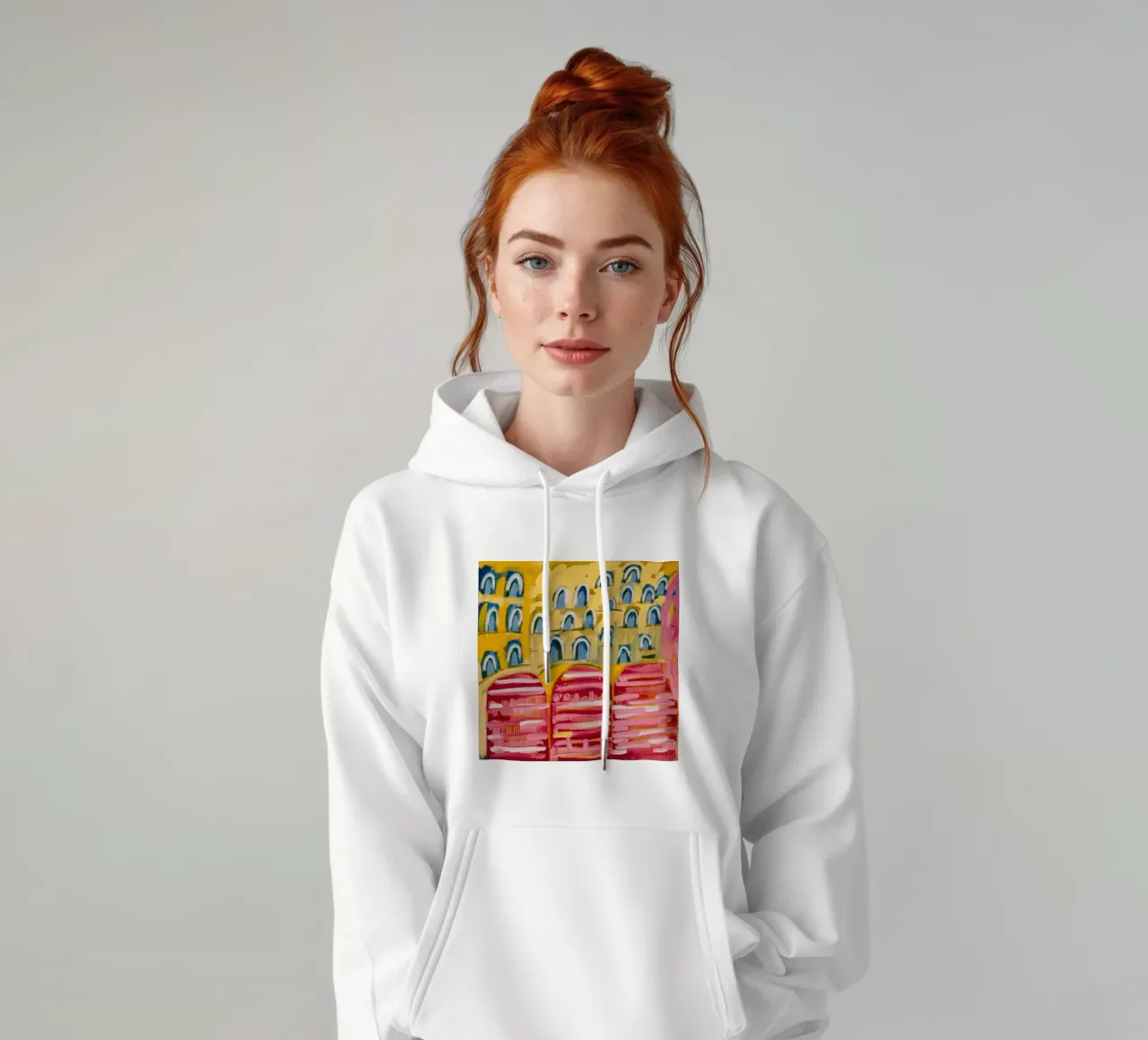 Sogno dell'arco ocra felpa con cappuccio da Sublime Layers