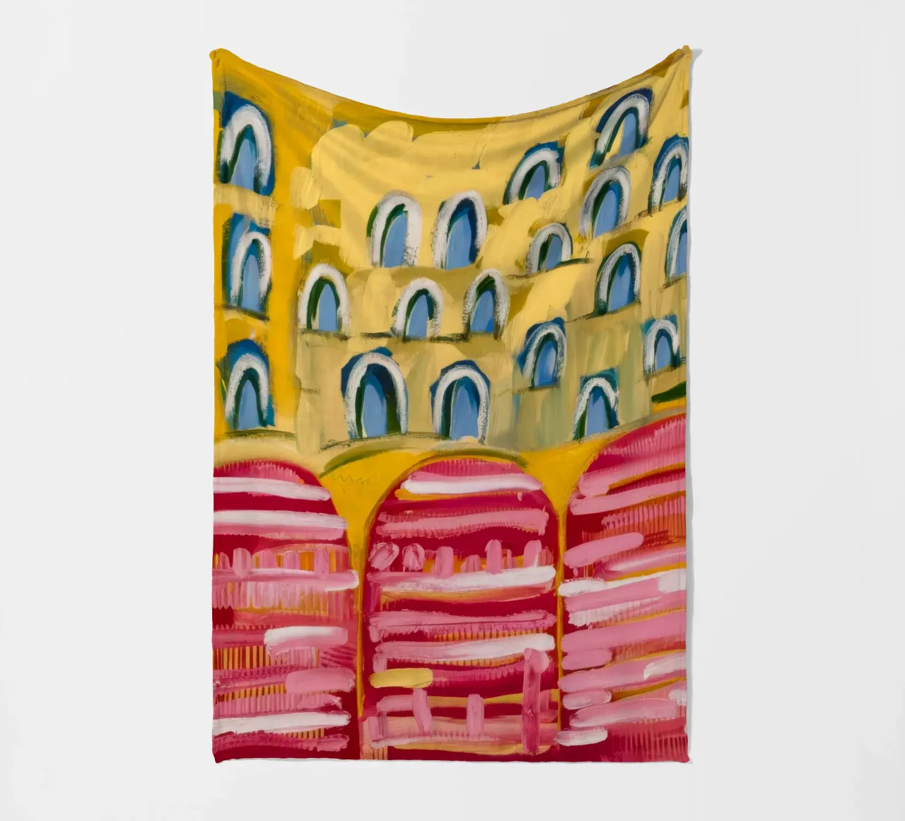 Ockerfarbener Torbogen Traum Fleecedecke von Sublime Layers