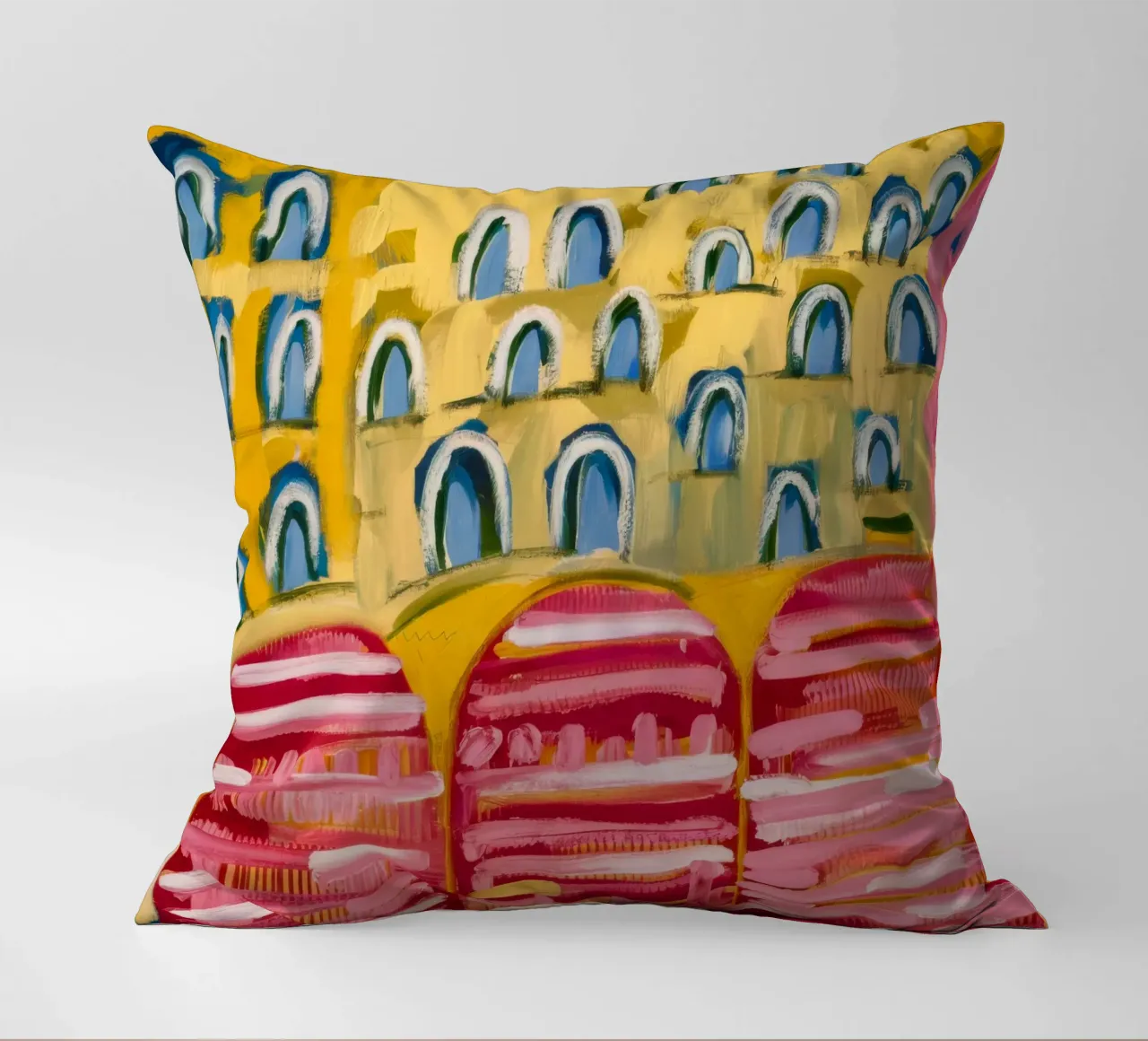 Sogno dell'arco ocra cuscino da Sublime Layers