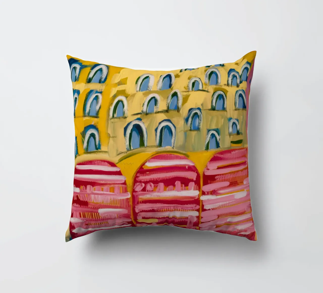 Sogno dell'arco ocra cuscino da Sublime Layers