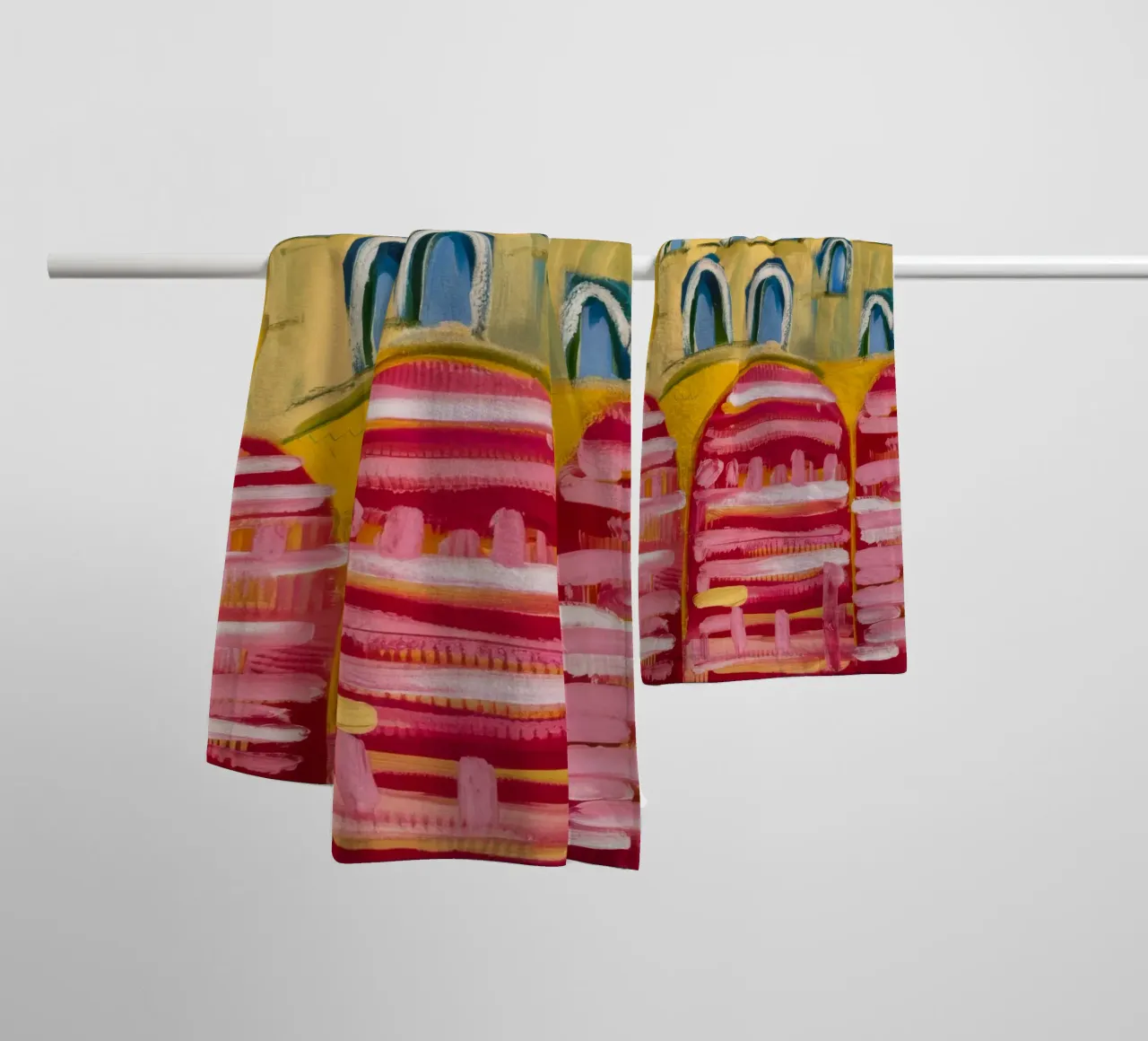 Sogno dell'arco ocra asciugamano da bagno da Sublime Layers
