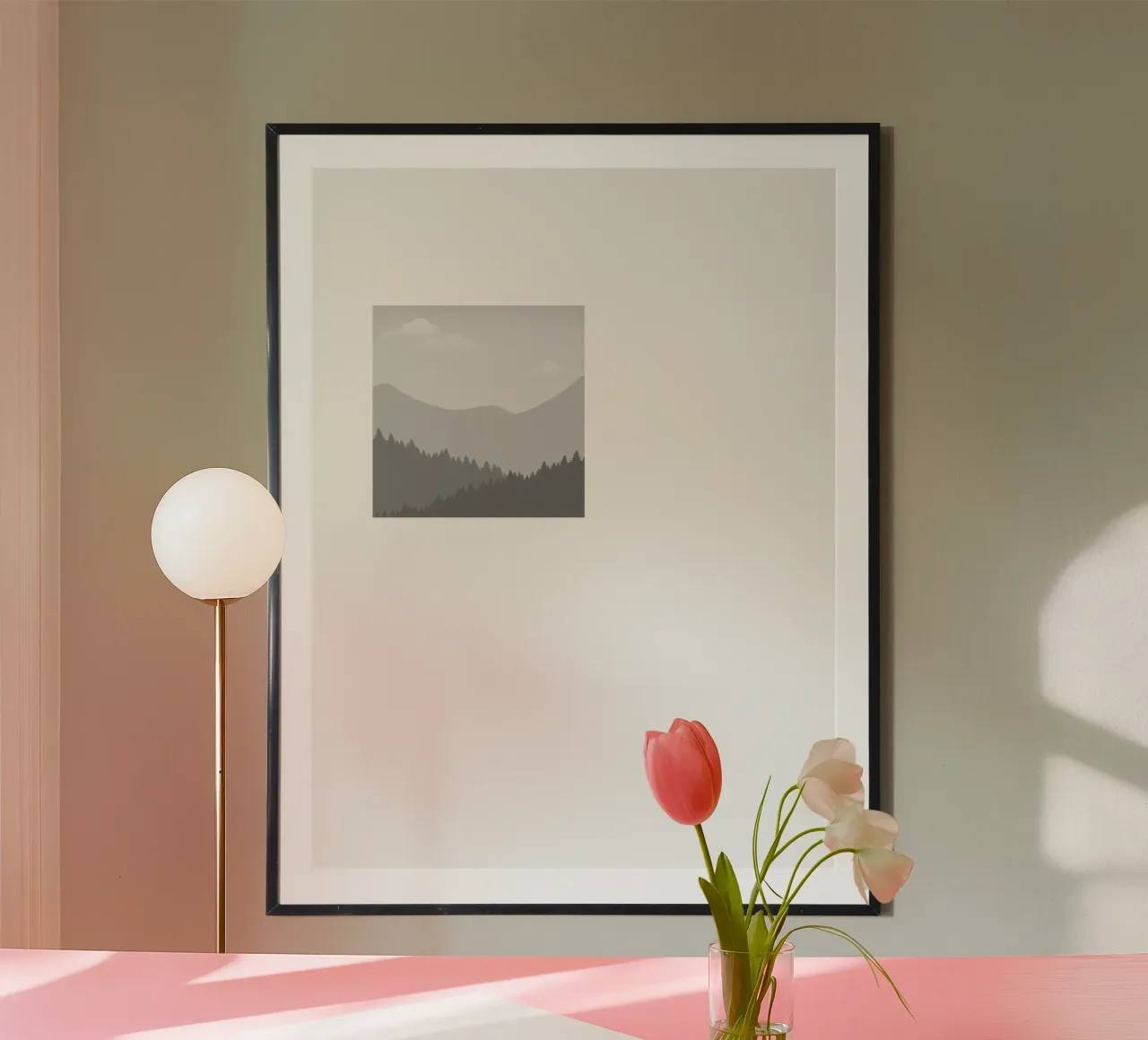 Champ de l'épi cramoisi poster avec cadre en plastique de Sublime Layers