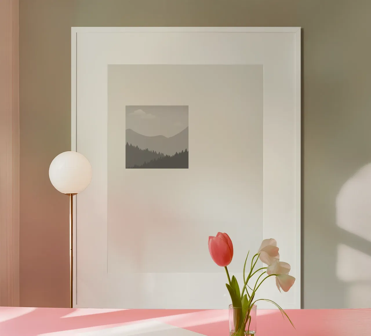 Champ de l'épi cramoisi poster avec cadre en plastique de Sublime Layers