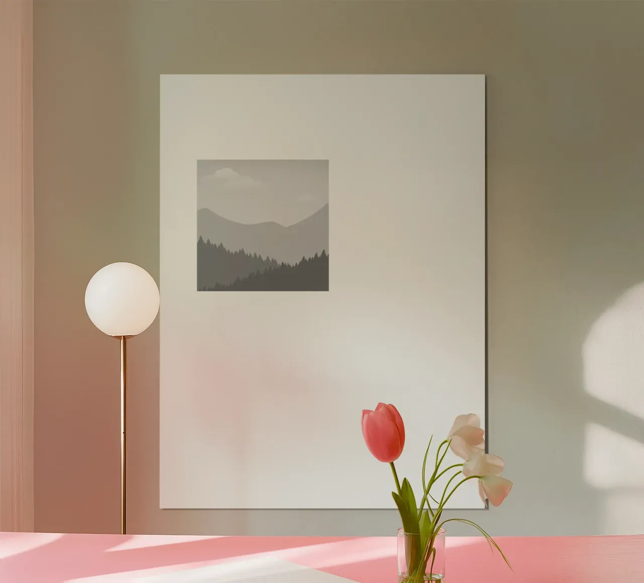 Champ de l'épi cramoisi poster avec cadre en plastique de Sublime Layers