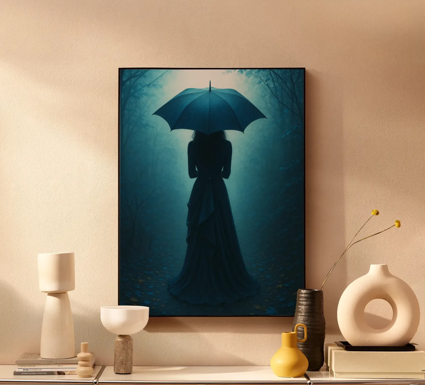 Donna con ombrello plexiglass da Rawghenee