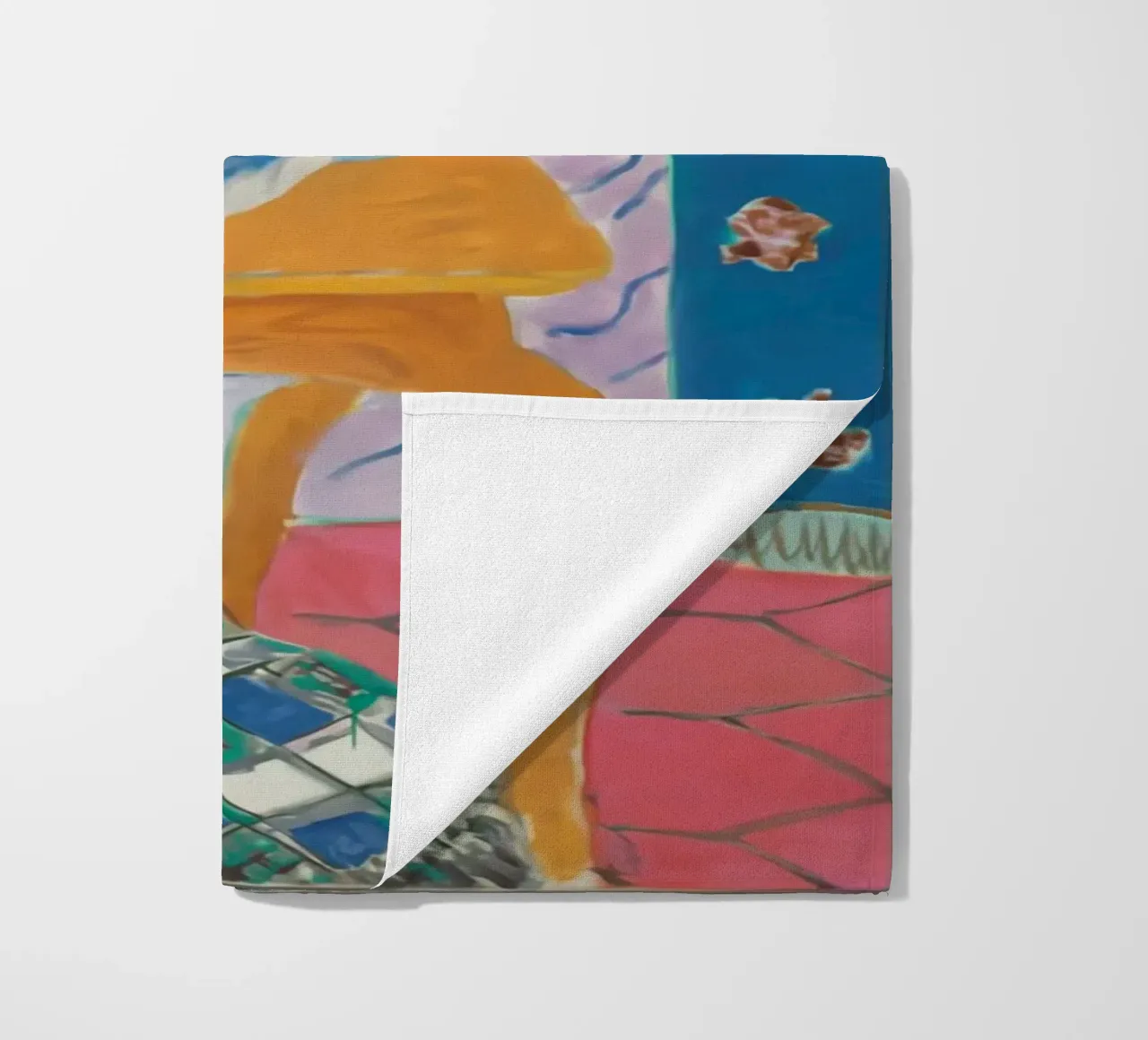 Interrior met hond strandhanddoek van Vonda Shop