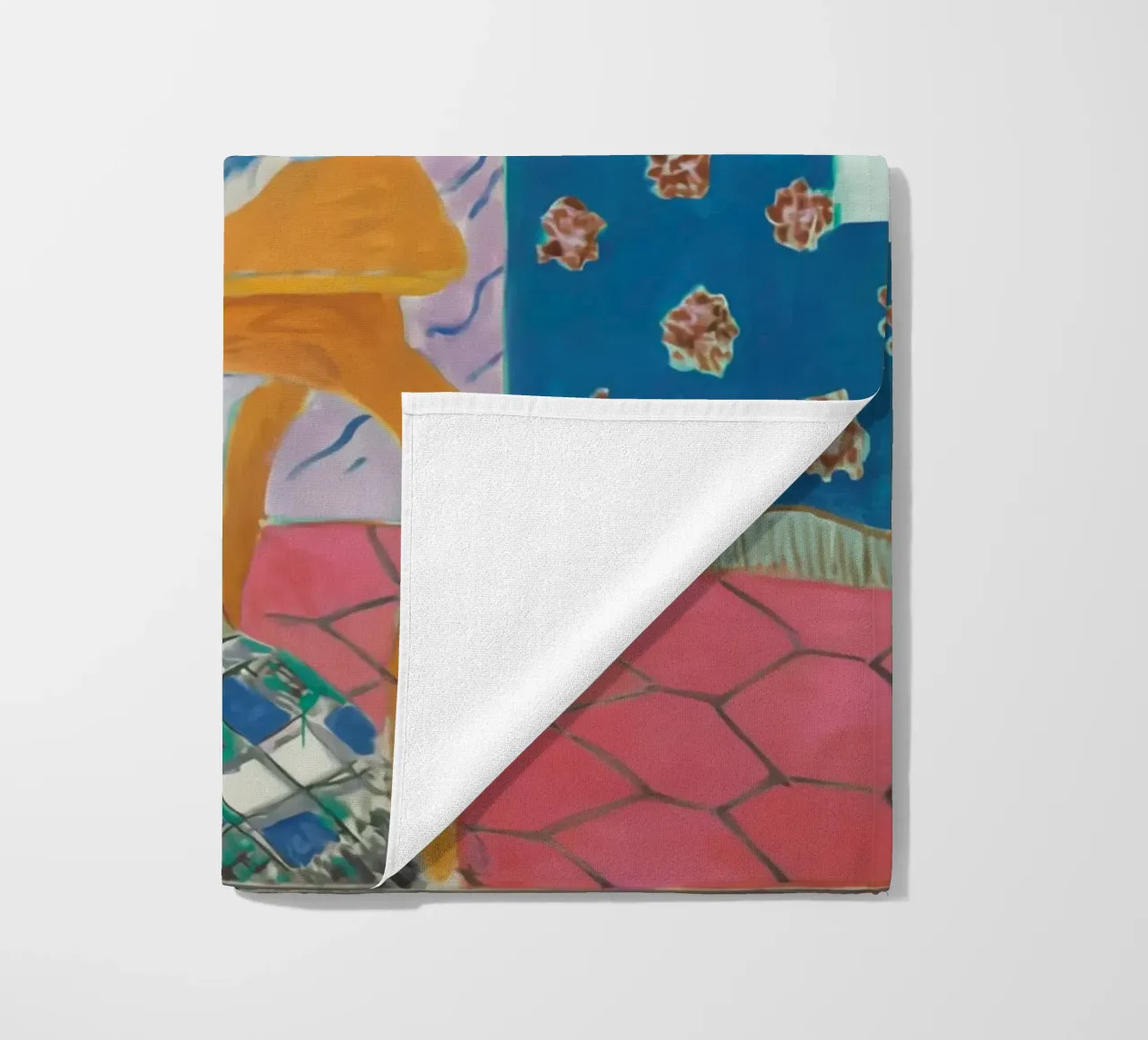 Interrior met hond strandhanddoek van Vonda Shop